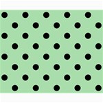 Polka Dots - Black on Celadon Green Collage 8  x 10 