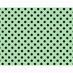 Polka Dots - Black on Celadon Green Collage 11  x 14 