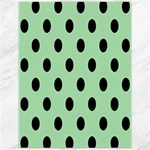 Polka Dots - Black on Celadon Green Canvas 12  x 16 