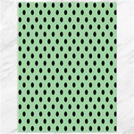 Polka Dots - Black on Celadon Green Canvas 36  x 48 