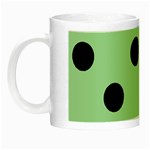 Polka Dots - Black on Celadon Green Night Luminous Mug