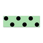 Polka Dots - Black on Celadon Green Sticker Bumper (100 pack)