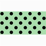 Polka Dots - Black on Celadon Green 4  x 8  Photo Cards