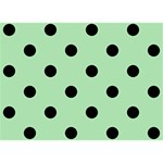 Polka Dots - Black on Celadon Green Birthday Cake 3D Greeting Card (7x5)