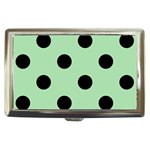 Polka Dots - Black on Celadon Green Cigarette Money Case