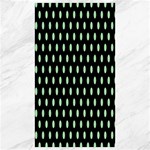Polka Dots - Celadon Green on Black Canvas 40  x 72 