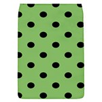 Polka Dots - Black on Dollar Bill Green Removable Flap Cover (S)