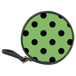Polka Dots - Black on Dollar Bill Green Classic 20-CD Wallet