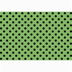 Polka Dots - Black on Dollar Bill Green Collage 12  x 18 