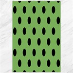 Polka Dots - Black on Dollar Bill Green Canvas 20  x 30 