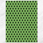 Polka Dots - Black on Dollar Bill Green Canvas 36  x 48 
