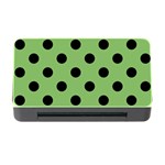 Polka Dots - Black on Dollar Bill Green Memory Card Reader with CF