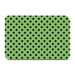 Polka Dots - Black on Dollar Bill Green Plate Mat