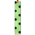 Polka Dots - Black on Dollar Bill Green Large Book Mark