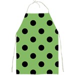 Polka Dots - Black on Dollar Bill Green Full Print Apron