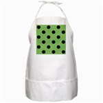 Polka Dots - Black on Dollar Bill Green BBQ Apron
