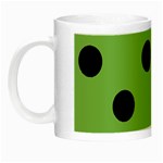 Polka Dots - Black on Dollar Bill Green Night Luminous Mug