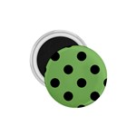 Polka Dots - Black on Dollar Bill Green 1.75  Magnet