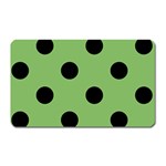 Polka Dots - Black on Dollar Bill Green Magnet (Rectangular)