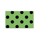 Polka Dots - Black on Dollar Bill Green Sticker Rectangular (10 pack)