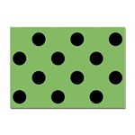 Polka Dots - Black on Dollar Bill Green Sticker A4 (100 pack)