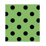 Polka Dots - Black on Dollar Bill Green Greeting Card 4.5  x 6 