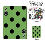 Polka Dots - Black on Dollar Bill Green Playing Cards 54 Designs