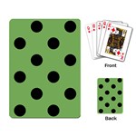 Polka Dots - Black on Dollar Bill Green Playing Cards Single Design