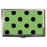 Polka Dots - Black on Dollar Bill Green Cigarette Money Case