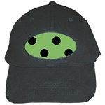 Polka Dots - Black on Dollar Bill Green Black Cap