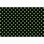 Polka Dots - Dollar Bill Green on Black Collage 12  x 18 