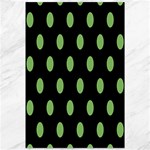 Polka Dots - Dollar Bill Green on Black Canvas 12  x 18 