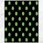 Polka Dots - Dollar Bill Green on Black Canvas 16  x 20 