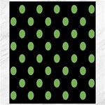 Polka Dots - Dollar Bill Green on Black Canvas 20  x 24 