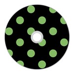 Polka Dots - Dollar Bill Green on Black CD Wall Clock