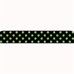 Polka Dots - Dollar Bill Green on Black Small Bar Mat