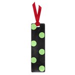 Polka Dots - Dollar Bill Green on Black Small Book Mark
