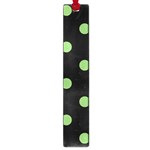 Polka Dots - Dollar Bill Green on Black Large Book Mark