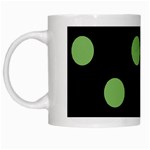 Polka Dots - Dollar Bill Green on Black Black Mug