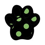 Polka Dots - Dollar Bill Green on Black Magnet (Paw Print)