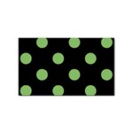 Polka Dots - Dollar Bill Green on Black Sticker Rectangular (100 pack)