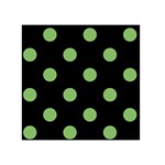 Polka Dots - Dollar Bill Green on Black Greeting Card 5  x 7 