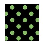 Polka Dots - Dollar Bill Green on Black Greeting Card 4.5  x 6 