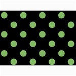 Polka Dots - Dollar Bill Green on Black 5  x 7  Photo Cards