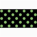 Polka Dots - Dollar Bill Green on Black 4  x 8  Photo Cards