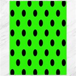 Polka Dots - Black on Neon Green Canvas 12  x 16 