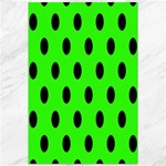 Polka Dots - Black on Neon Green Canvas 12  x 18 