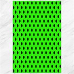 Polka Dots - Black on Neon Green Canvas 24  x 36 