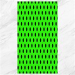 Polka Dots - Black on Neon Green Canvas 40  x 72 
