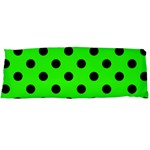 Polka Dots - Black on Neon Green Body Pillow Case (Dakimakura) (One Side)